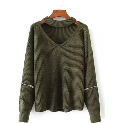 Six senses Autumn Winter Women Sweaters Pullovers Casual Loose Knitted Sweater sexy pullover Jumpers knitwear LX3749