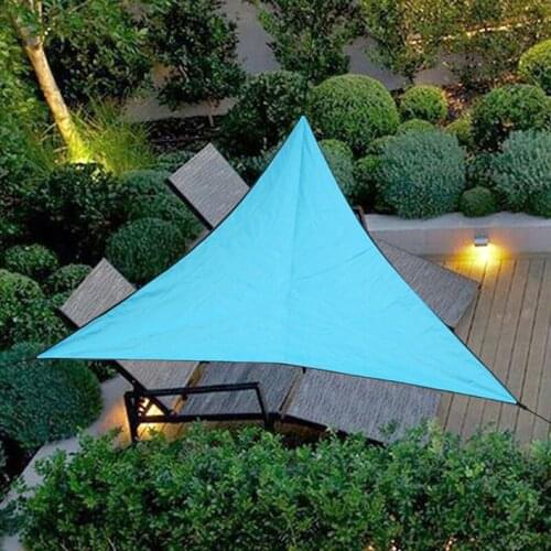 Outdoor Triangle Sun Awning Shelter Shade Sail Canopy Waterproof UV Resistant Beach Sunshade For Picnic BBQ Garden Patio Car