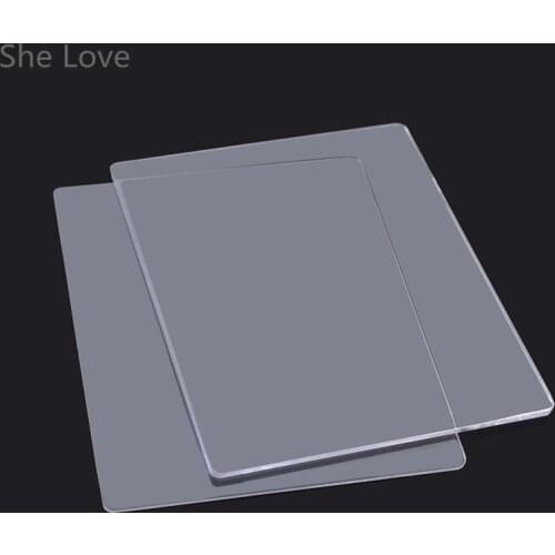 Chzimade 3mm 5mm Craft Plate Clear Durable Plastic Replacement for Die Cutting Embossing Card Making Scrapbooking