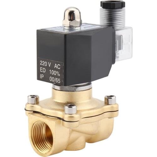 Practical 3/4 Inch AC 220V 2W Square Coil Pure Copper Direct Acting Solenoid Valve Single Electromagnetic Valve High Quality