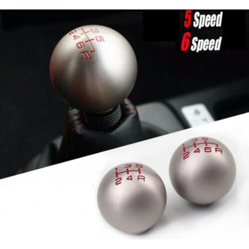 5/6 Speed M10x1.5 Manual Gear Shift Knob Ball Shifter Lever Handle Thread for Car Modification Aluminum Alloy Stop Gear Head