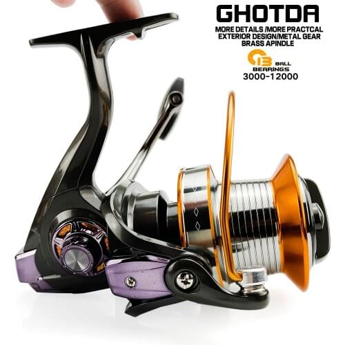 Saltwater Carp Spinning Fishing Reel Max Drag 8-24kg Surf Jigging Spinning Reel 3000-12000 Metal Spool