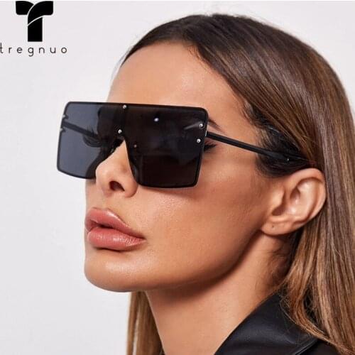 2021 Womens Sunglasses Rivet Large Frame Cover Face Gradient Color Sunshade Mirror Eyewear