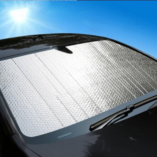 Anti-ultraviolet Front Windshield Sun Shade Thickened Sunscreen Double-sided Pearl Cotton Sunshade 130x60/140x70cm
