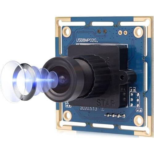 8MP Webcam High Resolution Sony IMX179 Sensor Fixed Focus UVC OTG USB Camera Module for PC Computer Video Record