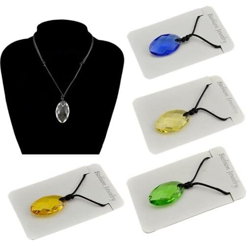 Vintage Irregular Quartz Crystal Necklace Pendant For Women Powder crystal Rope Chain Necklace Fashion Jewelry SKU5726
