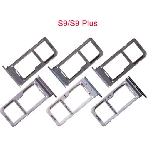 5pcs/lot Single&Dual SIM Card Slot Tray Holder Adapter For Samsung Galaxy S9 G960 S9 Plus G965 Micro SD Card Socket
