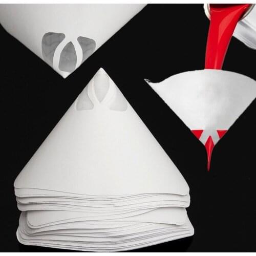 50Pcs/Set Paper Paint Strainers Paper Paint Conical Strainers Mesh Filter Cone Strainer Paint Funnel Environmental Good Filter