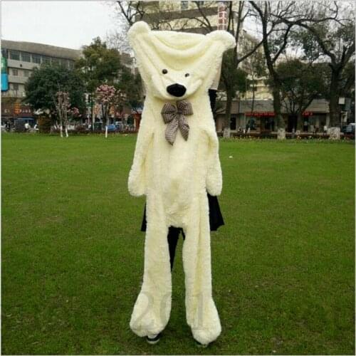 72 Inch White Teddy Bear Plush Skin Semi-finished Doll Gift Only Jacket Without Padding Plush Doll Stuffed Animals Plush Doll