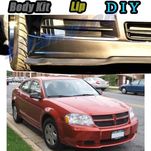 Car Bumper Lip Front Spoiler Skirt Deflector For Dodge Avenger / GTS Tune Car Modified Body Kit VIP Hella Flush Lips
