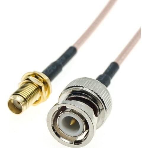 BNC Male plug to SMA Female Jack nut bulkhead Jumper Pigtail FPV RG316 Cable