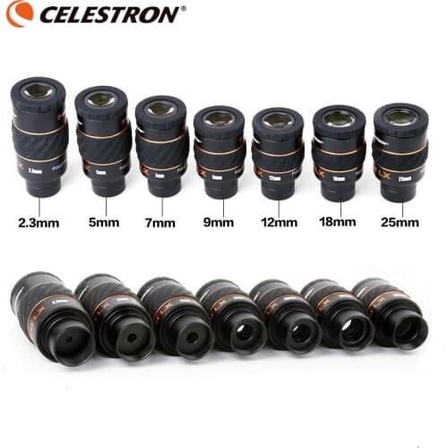 Celestron X-CEL LX 2.3mm 5mm 7mm 9mm 12mm 18mm 25mm eyepiece 60 degree Astronomy telescope large Nebula planetary eyepiece