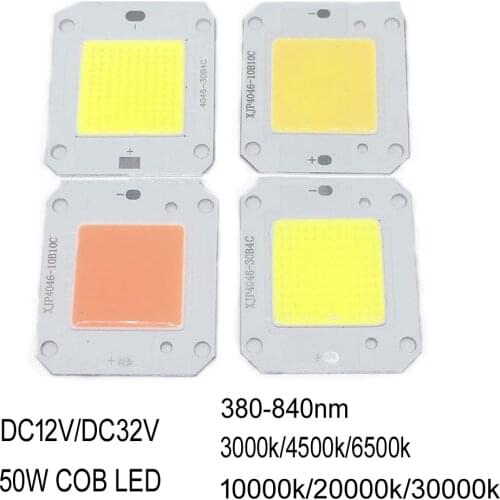 DC12V 32V 50W LED COB Integrated Smart IC Driver High Power 12V COB LED Cold White Warm White Full Spectrum