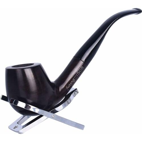 Ebony Wood Pipes for Smoking Tobacco Grass Cigarettes Filter Handmade Wooden Pipe as Christmas New Year Gift for Father