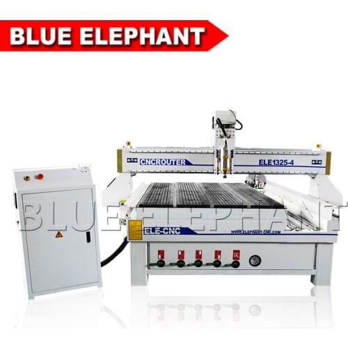 Hot sale 4 axis cnc router machine 1325 with rotary device for aluminum, 3kw water cooling spindle