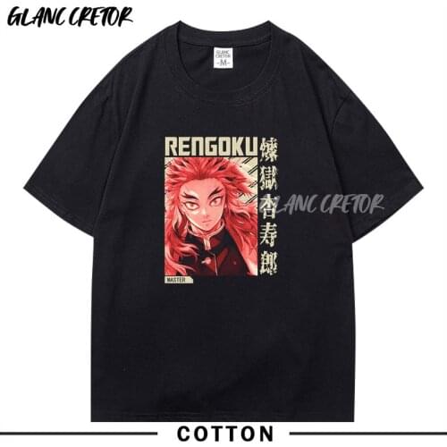 Kimetsu no Yaiba T Shirt Men Cartoon Anime Manga Printed Men Tee Shirts Summer Loose Cozy Japanese Harajuku Couple Streetwear
