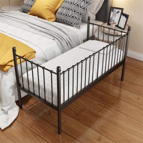 150*60CM Easy Disassembly Bed Frame Durable Iron Metal Bed Baby Crib Single Sturdy Metal Bedstead Modern Bedroom Furniture Twin