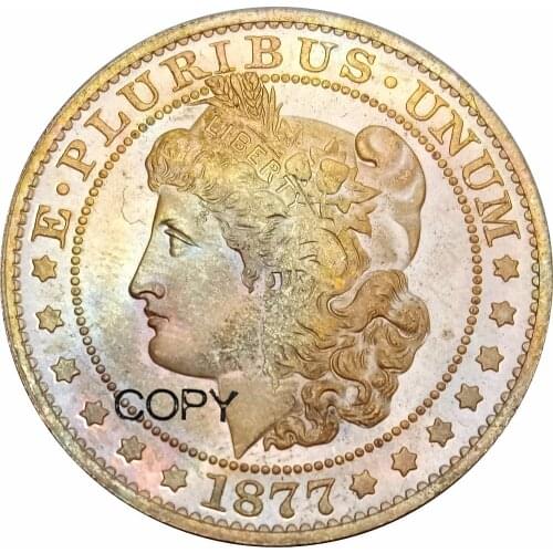 United States of American 1877 Morgan Half Dollar Red Copper Replica Copy Coins
