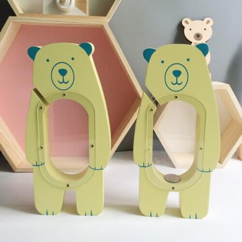 Creative Cute Bear Money Box Home Desk Decor Coins Saving Piggy Bank Desk Toy Kids Room Desk Decoration Birthday Christmas Gift