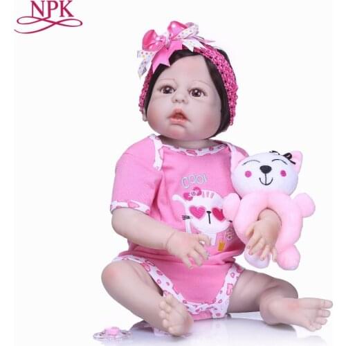 22" reborn Baby Doll Princess Girl Dolls full body Soft Silicone Babies Girls Lifelike real born dolls bebe real reborn bonecas