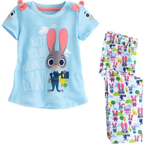 Summer Cute Comfortable High Quality Hot Sale Sleepwear Baby Kids Girls Cotton Nightwear Pjs Pyjamas Costume