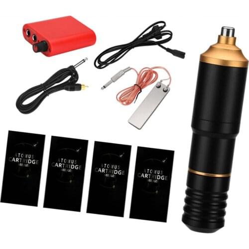 Motor Pen Gun Foot Pedal Hook Line Power Line Cartridge Needles Kit