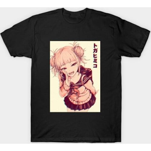Men t-shirt Himiko Toga BNHA Japanese Text Tshirt Women T Shirt Men Cotton Tees Streetwear Harajuku