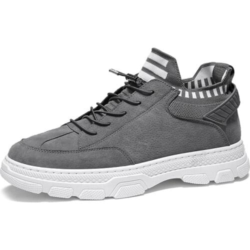 Mens Shoes Spring and Autumn New Shoes Low Cut Lazy Martin Socks Mouth Tooling Casual Leather Shoes Outdoor Sneakers A966