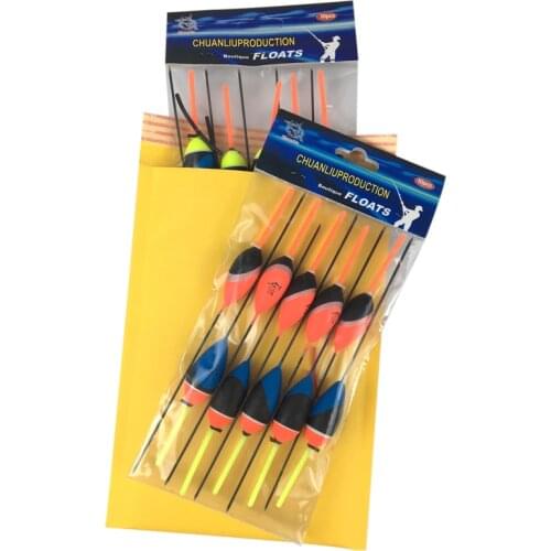 Topline Tackle 10PCS/bag Fishing Floats Mix Color Smart Float Kit Luminous Floating Fishing Light Fishing Float and Bobber Kit