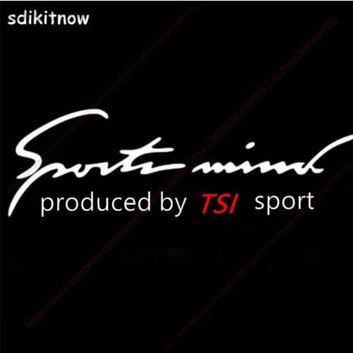 28x10cm New TSI Logo Sports Body windows Sticker Decal Car Styling For Volkswagen VW Polo Golf 4 5 6 MK4 MK5 MK3 MK6 Phaeton CC