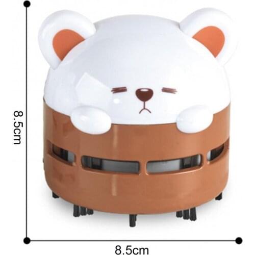 Mini Cartoon Bear Desktop Vacuum Cleaner USB Charging Night Light Keyboard Table Cleaner for Vehicle Car Wash and Maintenance