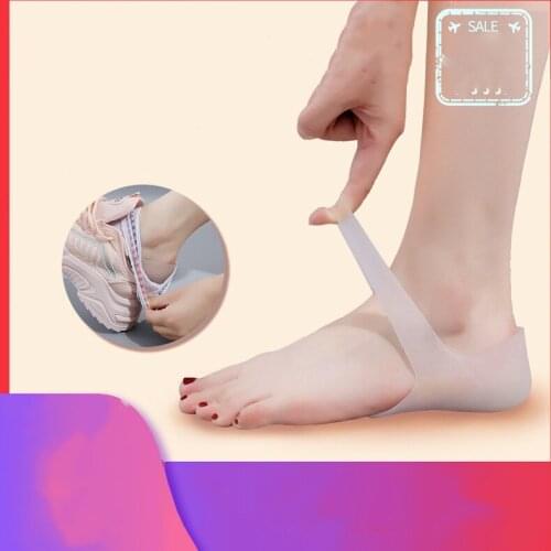 Invisible Elevator Increased Shoes Pad Heel Pad Bionic Foot Silicone Heighten Increase Insoles For Men Women Inserts 2-4.5cm