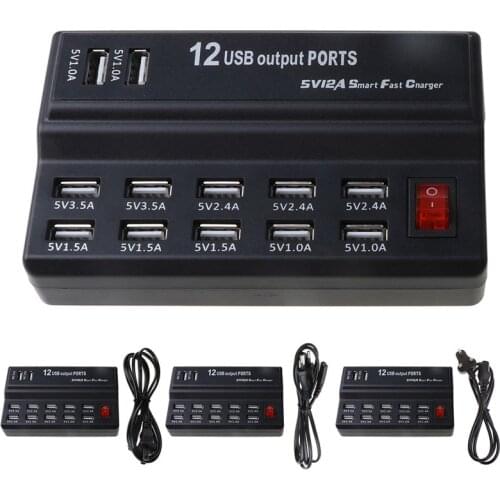 NEW 10 Ports USB Hub Fast Charging Station Wall Travel Desktop Charger Power Adapter Hub EU/UK/US Plug High Qaulity C26