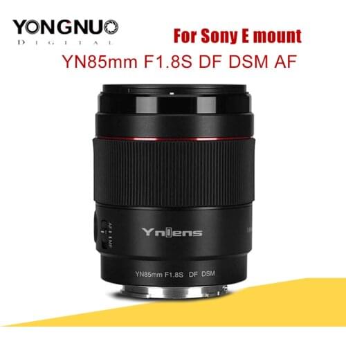 Yongnuo YN85mm F1.8S DF DSM Lens For Sony E mount Camera AF MF Large Aperture Camera Lens 85mm F1.8 Full Frame With Fn Button