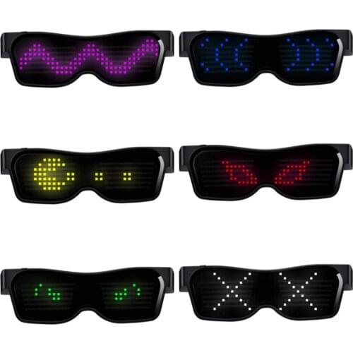 Christmas LED Glasses Halloween Christmas Party Glowing Glasses Electronic Music Bar Jumping Luminous Props LED Luminous Glasses