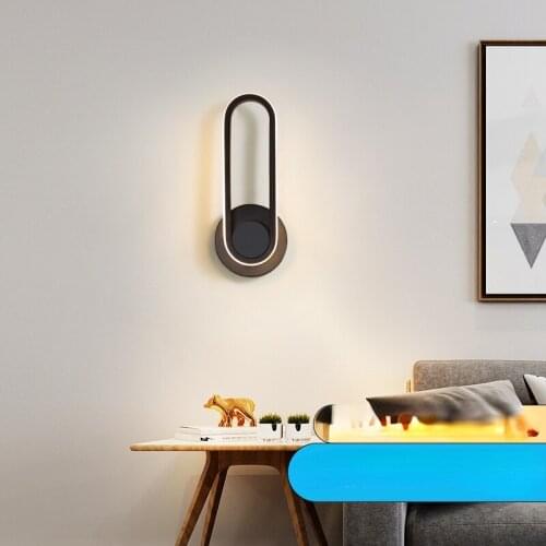 Modern Minimalist Wall Lamp Bedroom Bedside Lamp Led Nordic Living Room Background Wall Wiring Free Study Wall Rechargeable