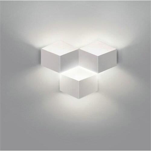 Modern creative three-dimensional LED wall lamp bedroom bedside interior wall lamp, living room aisle diamond wall lamp