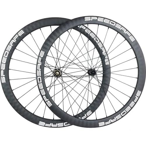 SPEEDSAFE 45mm clincher road disc cyclocross CX bicycle carbon wheelset 25mm wide front 9mm QR 12mm 15mm rear 135mm 142mm wheels