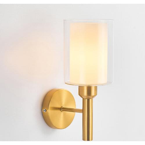 Modern Nordic LED Wall Lamps Glass Wall Lights Fixtures Iron for Bedroom Bedside Lamp Wall Sconces aplique de pared