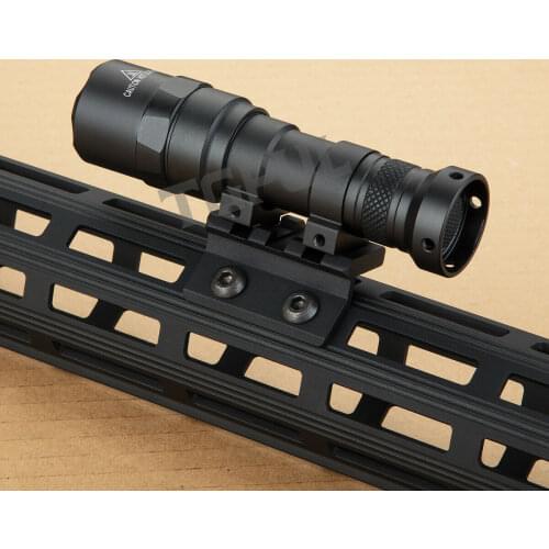 TGPUL Tactical Flashlight M300 M600 Scout Light M-Lok Offset Flashlight Rail Base Scope Mount Combo Set