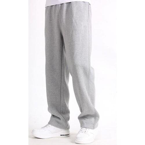 Spring Men Plus Size Pants Solid Baggy Loose Elastic Pants Cotton Sweatpants Casual Pants Autumn Straight Trousers