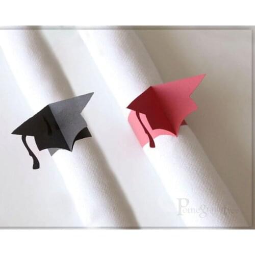 Graduation Cap paper napkin rings holders buckles Shool class Party Decorations