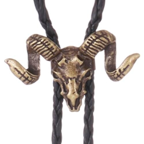High Quality Fashion Wolf Animal Bolo Tie for Men Women Handmade Star Western Cowboy Silver Vintage Pendant Necktie Gift