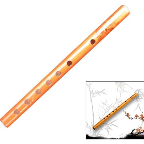 1Pc Chinese Traditional 6 Holes Bamboo Flute Vertical Student Musical Instrument Wooden Color Flute Clarinet