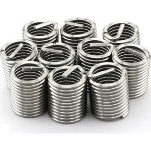 100pcs/lot M2*0.4, M2.5*0.45*1D/1.5D/2D/2.5D/3D Wire Thread Insert /Screw Bushing/Thread Repair/DIN8140/Stainless Steel