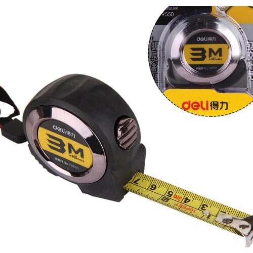 3M and 5m Deli advanced retractable stainless steel tape, retractable antiskid precision self-locking tape measuring tool