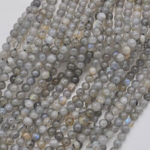4MM Natural Labradorite Stone Round Loose Beads Strand 15.5 Inch Jewelry Making A200