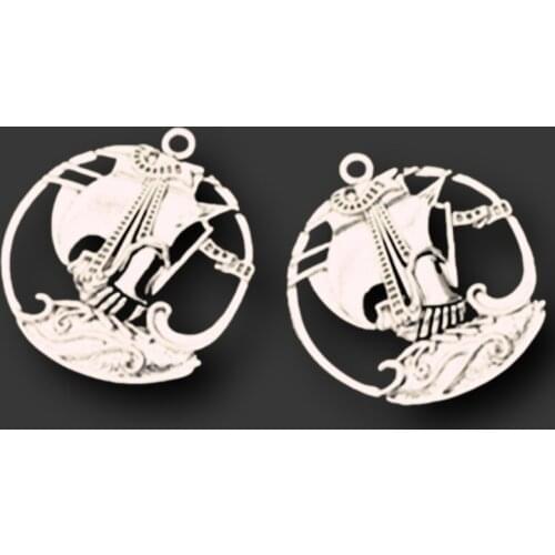 4pcs Silver Plated Volvo World Regatta Glamour Necklace Bracelet DIY Jewelry Alloy Pendants 43*38mm A925
