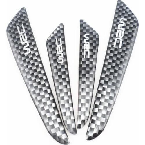 4x carbon fiber door trim strip anti-scratch strip anti-collision strip for Opel Astra VAUXHALL MOKKA Zafira Insignia Vectra