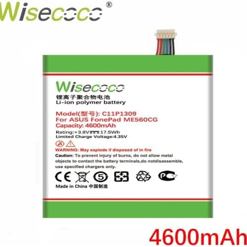 WISECOCO 4600mAh C11P1309 Battery For Asus Fonepad Note FHD 6 ME560CG K00G Mobile Phone